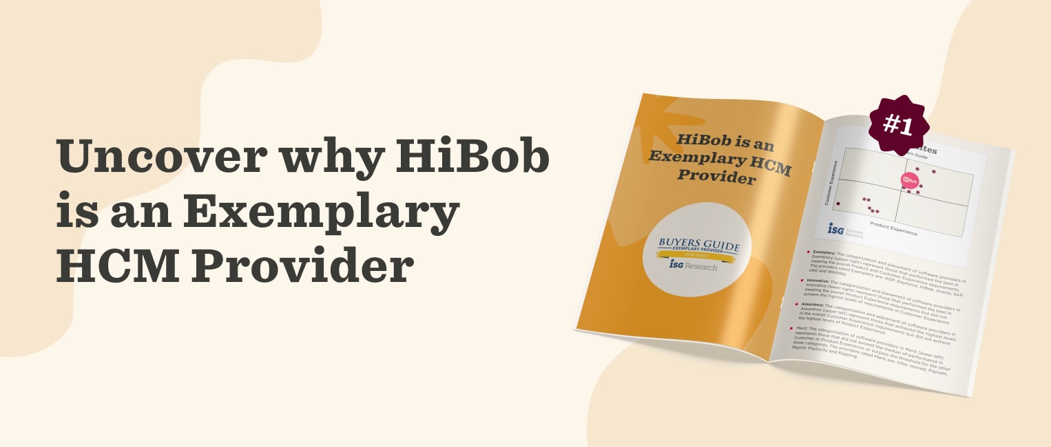 HiBob Buyers Guide cover showcasing HCM provider ranking, with key highlights and chart details for insights. , HiBob, HCMProvider