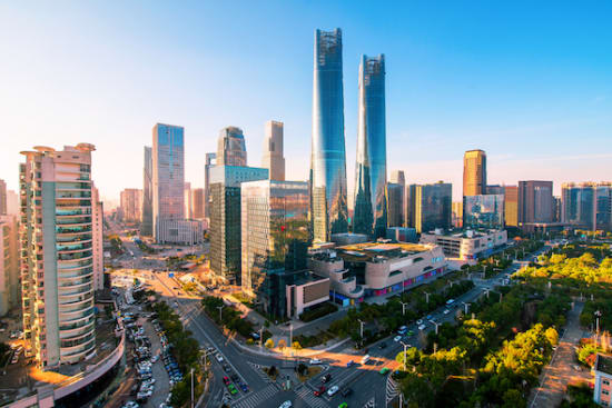 cityscape, modern skyscrapers, urban architecture