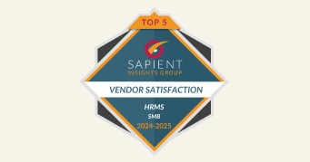 top 5 vendor satisfaction badge, sapient insights group hrms smb 2024-2025
