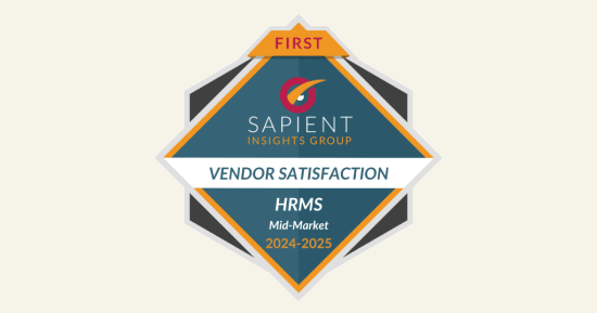 first, vendor-satisfaction-award, sapient-insights-group, hrms-mid-market-2024-2025