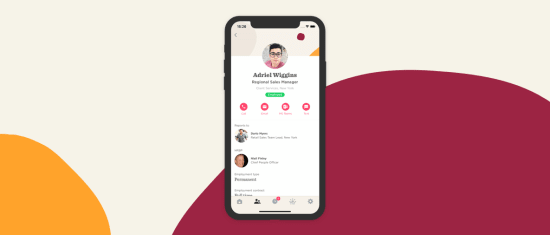 phone-interface, professional-profile