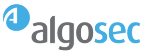 algosec logo blue circle with text, network security solutions provider