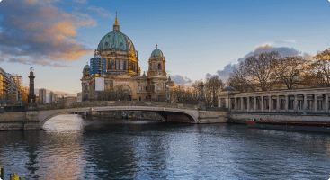 berliner-dom-sunset, river-view-historical-architecture