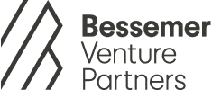 Bessemer Venture Partners logo, featuring stylized letter 'B' and text in modern font, Venture capital firm branding and identity design