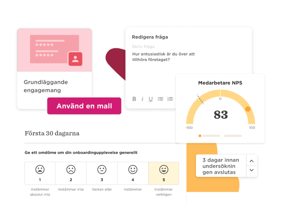 engagement dashboard, feedback ratings and NPS scoring system