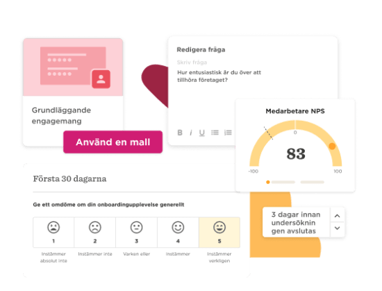 engagement dashboard, feedback ratings and NPS scoring system