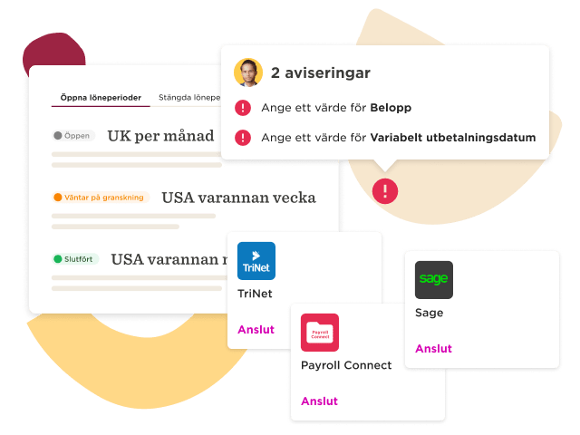 salary periods, errors notifications, TriNet, Sage, Payroll Connect