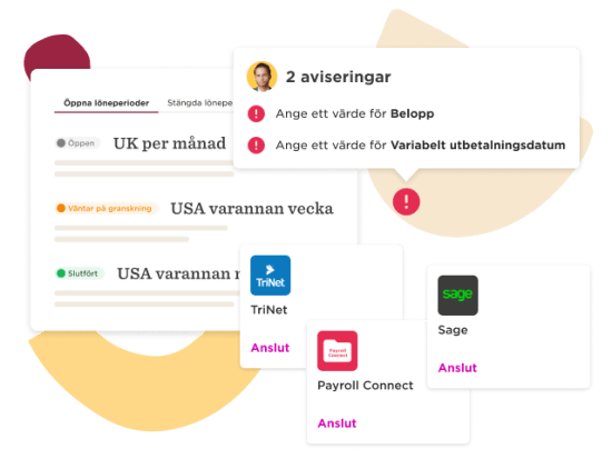 salary periods, errors notifications, TriNet, Sage, Payroll Connect