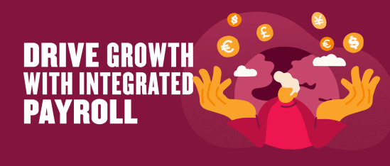 drive growth integrated payroll hands money symbols, creative illustration global finance growth strategy