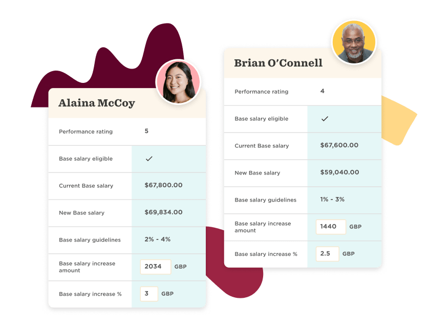 Alaina McCoy, Brian O'Connell, salary details, performance ratings
