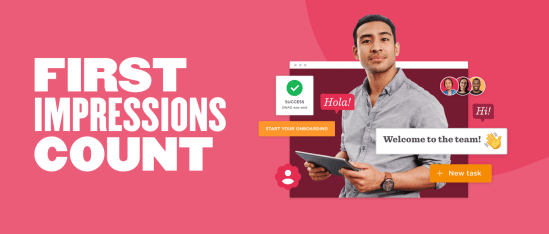 first impressions count, onboarding success with diverse team member welcoming new tasks and interactions