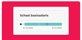 schaal basissalaris salary scale slider with compliance message, interactive salary compliance tool with read more option