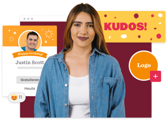 birthday celebration, KUDOS branding