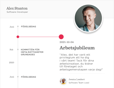 alex stanton, arbetsjubileum