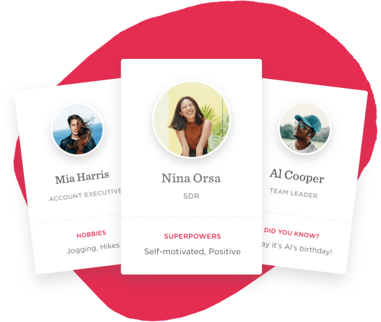 Mia Harris, Nina Orsa, and Al Cooper's profiles highlight roles, hobbies, and fun facts., Team profiles with images, roles, and hobbies showcased.