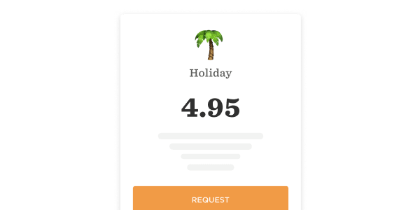 holiday, 4.95