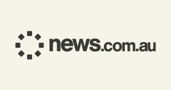 news.com.au logo on light background, modern design with circular icon and bold text