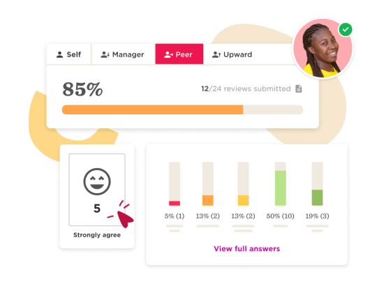 peer review dashboard, 85% satisfaction rating with review metrics and feedback visualization