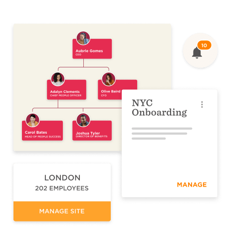 organization chart, onboarding management system