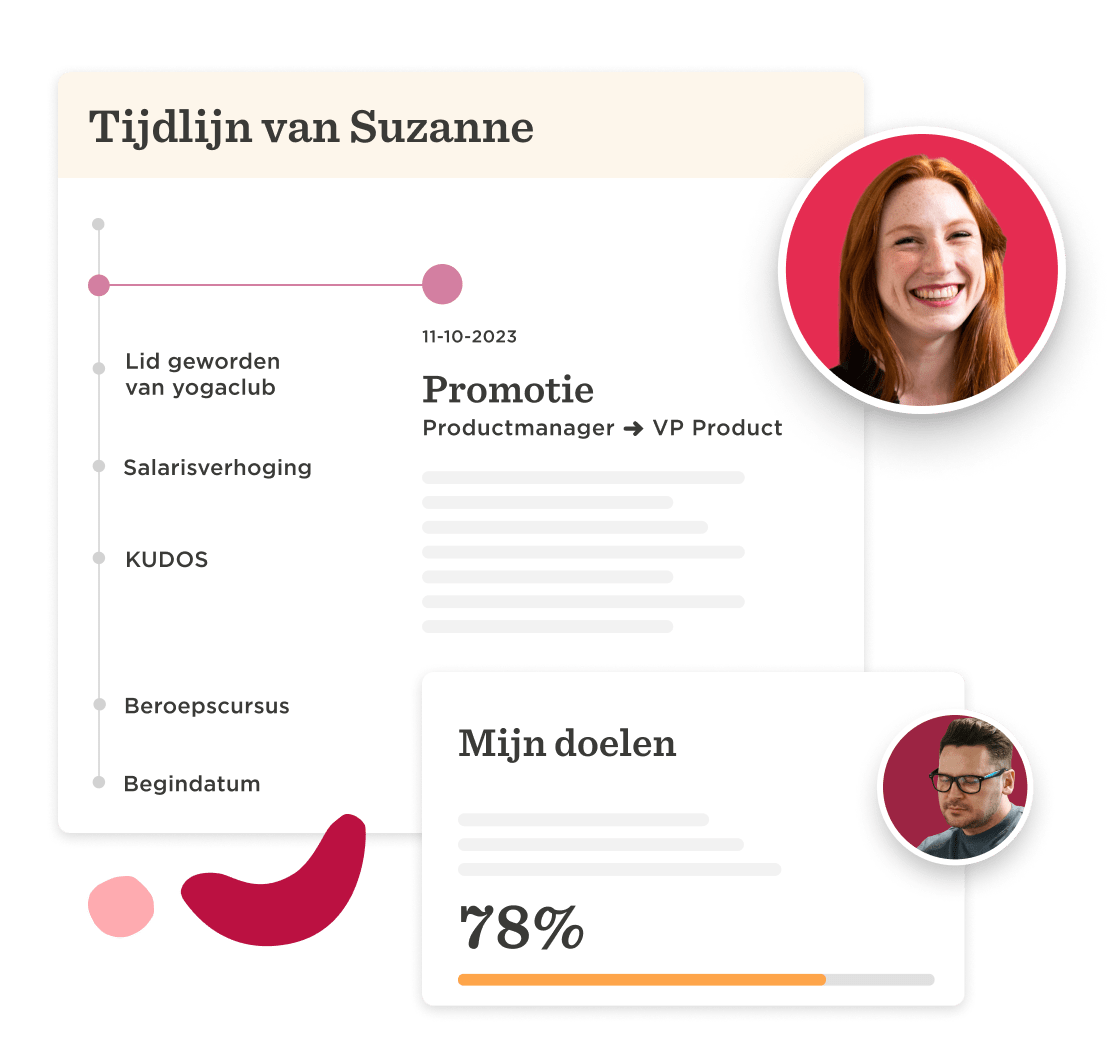 tijdlijn-suzanne, promotie-productmanager-vp-product