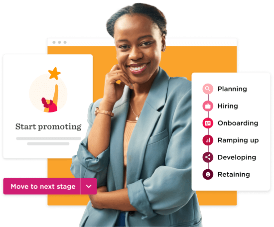 promoting, employee, planning, hiring, onboarding, developing, retaining