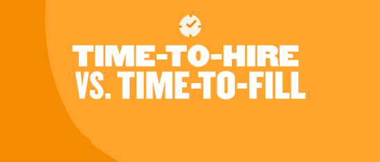 time-to-hire-vs-time-to-fill-graphic, recruitment-metrics-orange-background