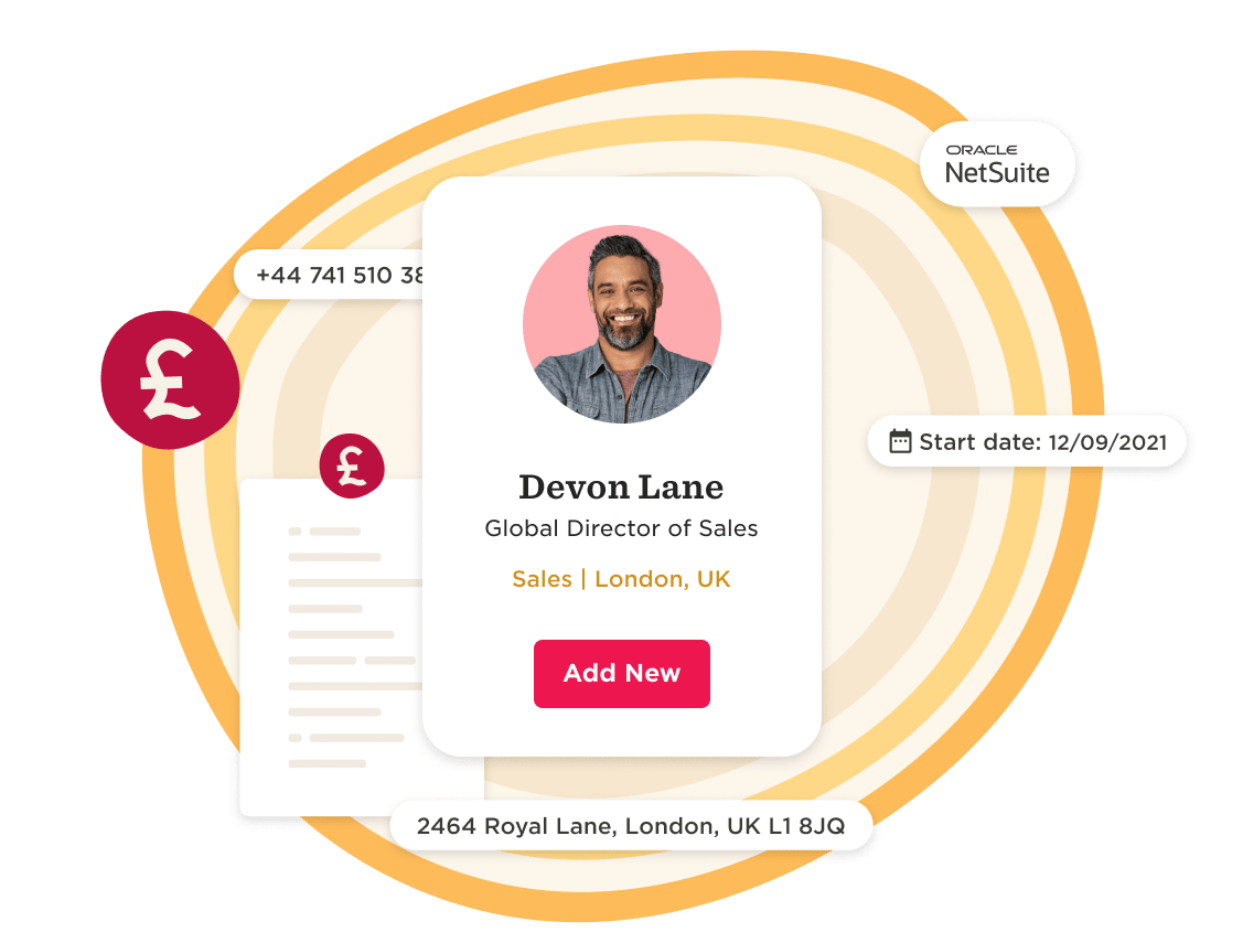 Devon Lane's profile as Global Director of Sales, contact details, and work location highlighted with a professional design., DevonLane, GlobalDirectorOfSales