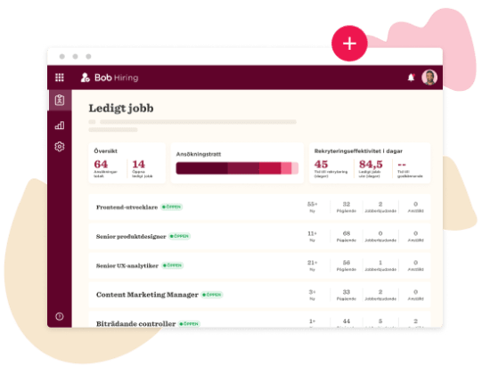 job listings, recruitment dashboard
