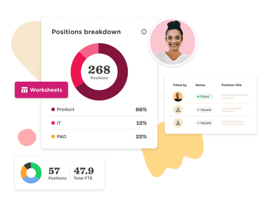 worksheets, positions-breakdown-chart