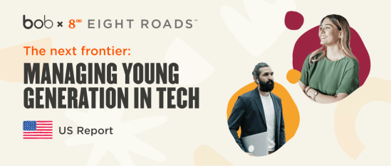 managing young generation in tech report, bob eight roads partnership visual elements